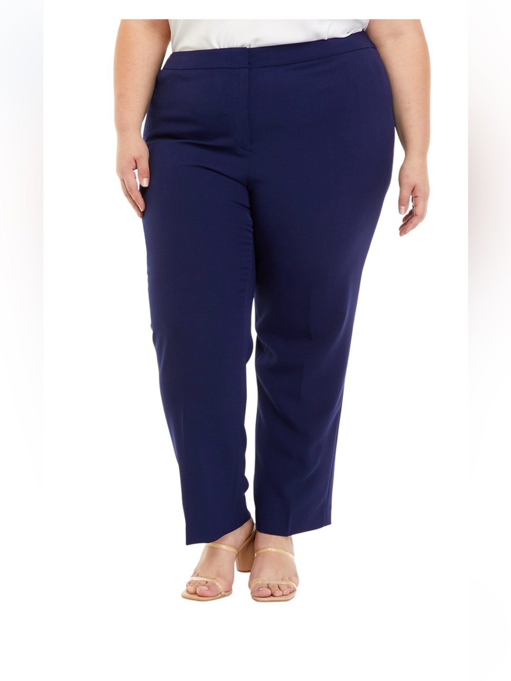 NWT Kasper plus size Size Stretch Crepe Fly Front Side Elastic
Trouser Pants